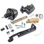 7'' Dual Power Brake Booster 1'' Bore Master, Side Mount Valve Disc/Disc Kit New