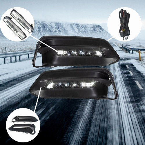 Driver+Passenger Side For Honda Accord 18-19 1.5L 2.0L LED Fog Lamps Assembly