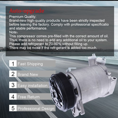 CO 10863JC For 2004-2009 Nissan Quest 3.5L V6 AC A/C Compressor With Clutch