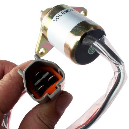 12V Fuel Shutoff Stop Solenoid M810324 for John Deere 4200 4300 4600 4700