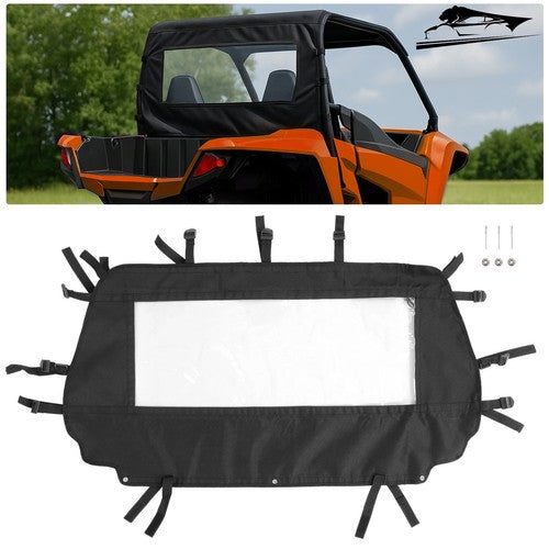 Black Soft Rear Panel Window Dust Barrier for Arctic Cat Wildcat Trail 700