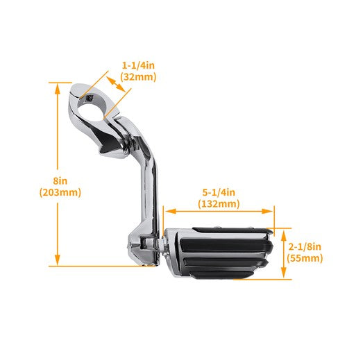 Long Highway Foot Pegs Fit for Harley Touring Road King Street Glide 1 1-4 Bars