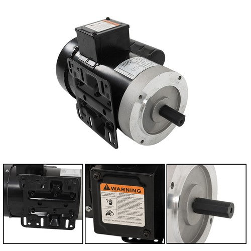 5HP Electric Motor 3450RPM 5/8" Shaft Single Phase 208-230V 56C Frame 60HZ TEFC