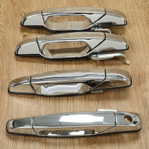 Chrome Door Handles Left Right for Chevy Tahoe Yukon Sierra Denali 07-13 4Pack