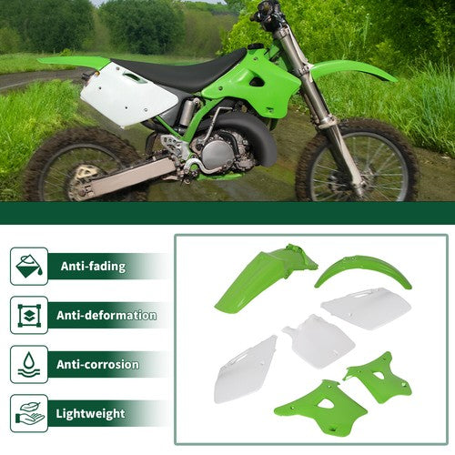 7Pcs Plastics Kit Fairing Bodywork Set For Kawasaki KX125 KX250 1994-1998 1996