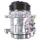 AC Compressor with 6-Groove Pulley for Sanden SD7 Style Serpentine Belt HC5005BK