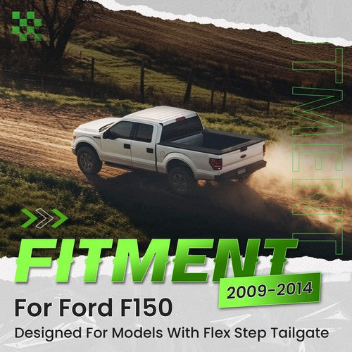 Fit For 09-14 Ford F150 Tailgate Top Protector Spoiler Cover Moulding Cap Black
