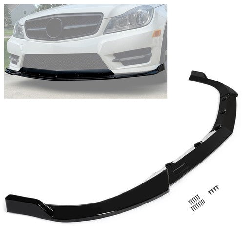 Gloss Black Front Bumper Lip Splitter For Mercedes Benz W204 Sport C Class 08 14