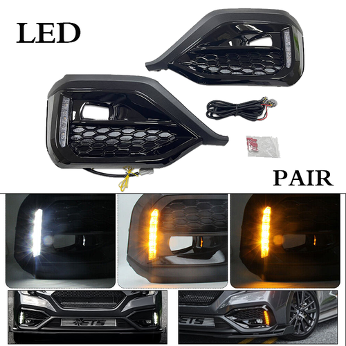 sequential LED Turn Signal DRL Fog Bezel Light Pair for Subaru WRX STI 2022-2024