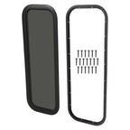 Black Screen RV Window 12 X 35 with Trim Ring Universal Dark Tempered Glass