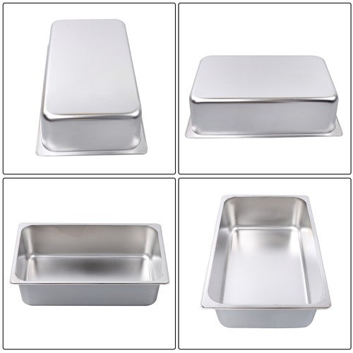 Table Pans Full Size 2 Pack 6 Inch Deep Restaurant Steam Table Pans Without Lid
