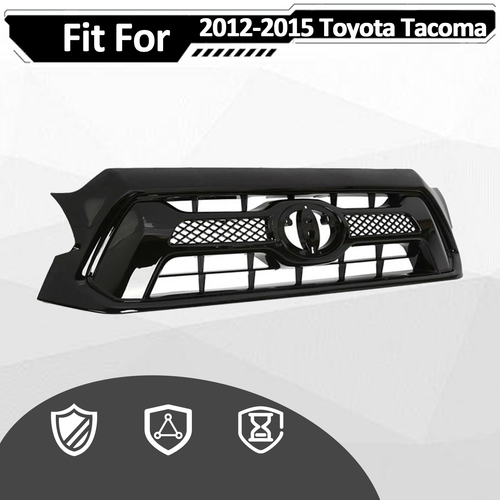 Front Bumper Gloss Black Grille Grill for Toyota Tacoma 2012 2013 2014 2015