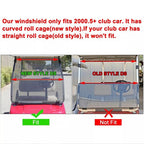 For Club Car DS 2000.5 -UP Golf Cart Folding Tinted Windshield Windscreen