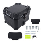 45L Motorcycle Top Box with Safety Lock Waterproof Trunk Luggage Storage Case
