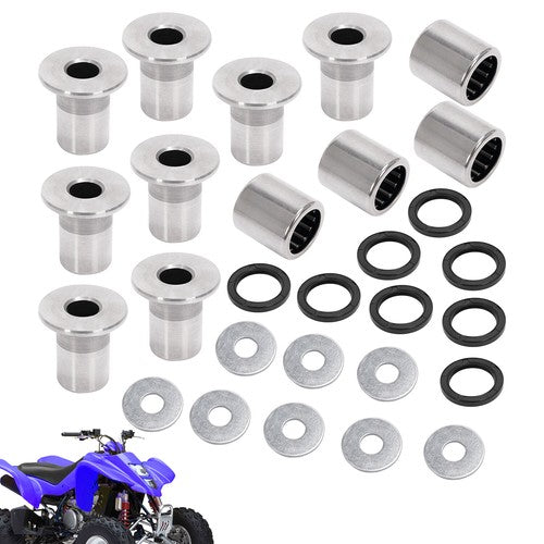 Silvery A Arm Bushing Bearing Shaft Kit for Kawasaki KFX400 Suzuki LTZ400 Z400