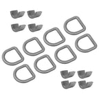 {8 Pack} 5/8" Heavy Duty Weld-On Forged D Ring Fracture Strength 18000 LBS