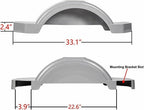 Set Of 2 Single Axle Trailer Fenders w Steps For 12 Inch Wheels Tires Skirt Boat