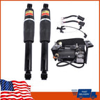 Pair Air Suspension Shocks+Compressor Pump For Cadillac Escalade 1500 2001-2013