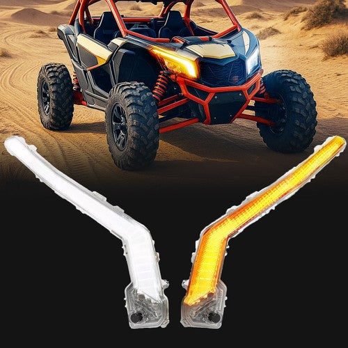 LED Turn Signal Light Chrome for Can Am Maverick X3 Max R XDS XRS Turbo 17 25