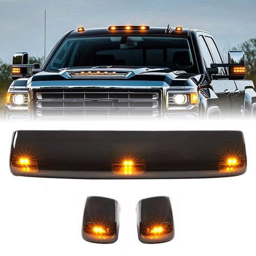 Amber Cab Roof Marker LED Lights for 2015-2019 Chevy Silverado GMC 2500HD 3500HD