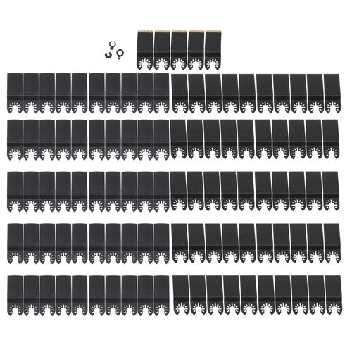 Universal Multi Tool Blades Titanium & HCS Oscillating Saw Blades Set of 105