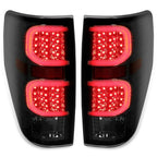 Smoke Black Led Tail Lights Brake Lamps Passenger Driver For Ford F150 2009-2014