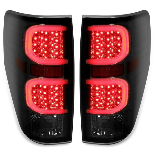 Smoke Black Led Tail Lights Brake Lamps Passenger Driver For Ford F150 2009-2014
