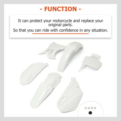 Complete Plastics Kit White Fender Body Cover Fairing For Yamaha YZ85 2002-2014