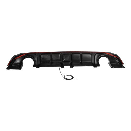Rear Bumper Diffuser Lip Carbon Style with LED Light for Infiniti Q60 2017-2022