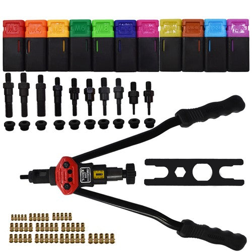 16" Rivet Gun Kit Rivnut Setting Tools Nut Setter Tool Hand Blind Riveter Gun US