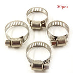 3/4"-1"Adjustable Stainless Steel Drive Hose Clamps Fuel Line Worm Clip  50pcs