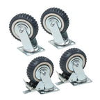 Four 6 Grey PU Inclined Wheel Polyurethane Universal Wheels