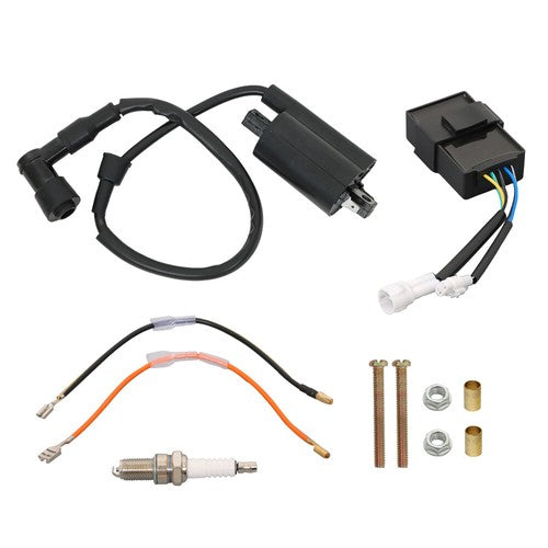 For Kawasaki Ignition Coil CDI W/ Spark Plug Kit ATV Bayou 300 KLF300B 1988-2004