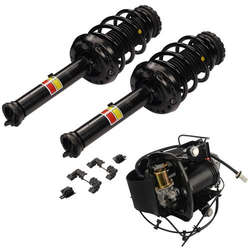 Set of 3 Front Shock Strut Assys & Air Compressor For Cadillac XTS 3.6L V6 13-19