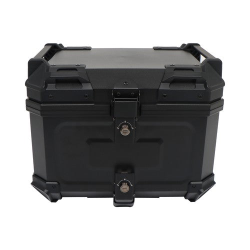 45L Motorcycle Rear Tour Box Top Case with Security Lock Helmet Case Waterproof