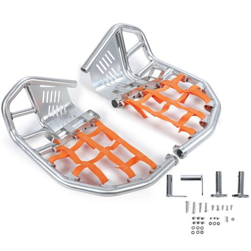 Silver Nerf Bars Peg Heel Guard for Honda TRX 450R 450ER Sportrax
