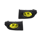 Front Mesh Grille Yellow Lens Fog Lights for 2001-2003 for Honda Civic Sedan