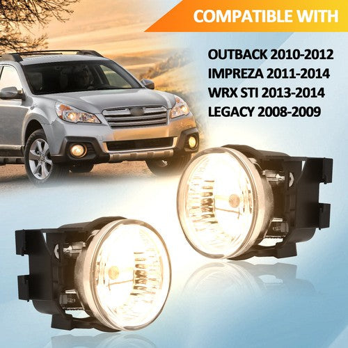 Front Bumper Fog Lights Lamps for Subaru WRX STI 2013-2014 Bulbs LH&RH Pair