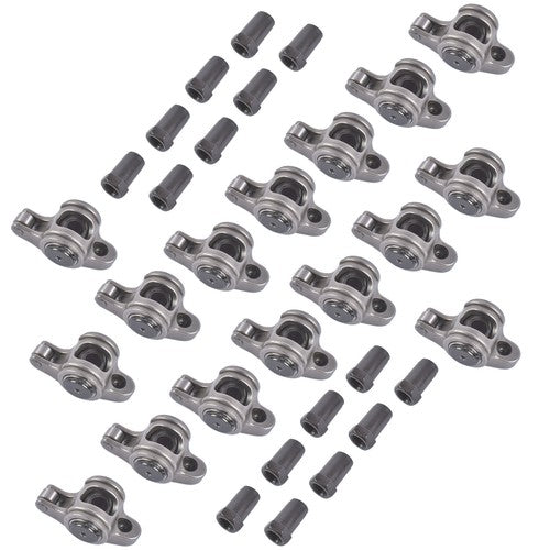 16Pcs 17-4PH Stainless Steel Rocker Arms for Pontiac 287-455 V8 4.3L 1.65 Ratio