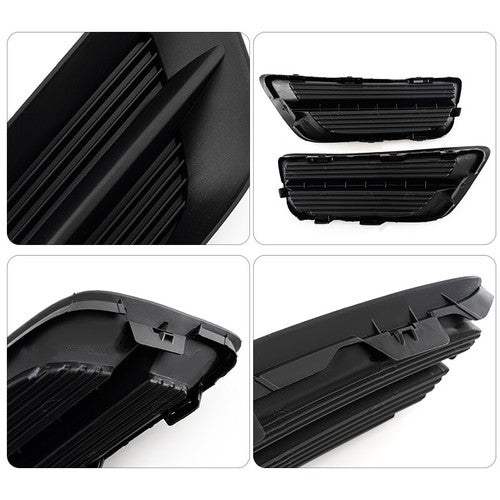 Front Bumper Fog Light Black Grille Covers for 2013-2015 for Honda Accord Sedan