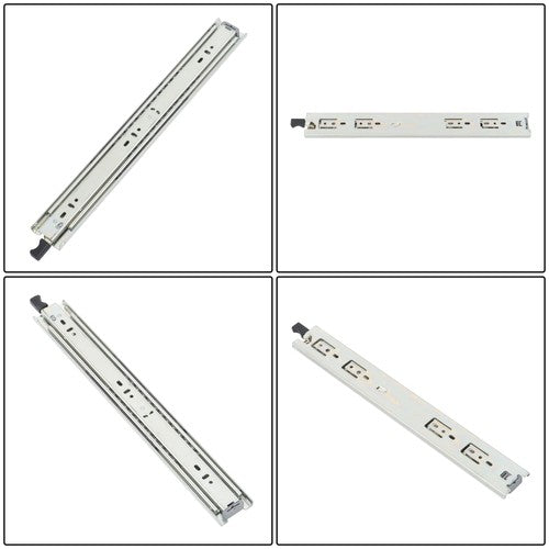 1 Pair of 18" Locking Drawer Slides Full Extension & Lock 150 lb Load Capacity