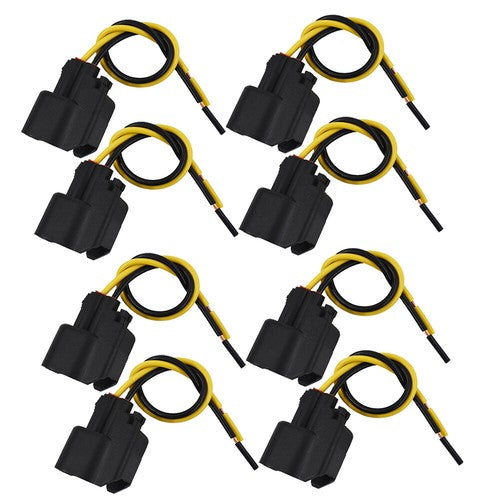 8Pcs Fuel Injector Connector Pigtail Wire For Dodge LS2 LS3 Ford EV6 EV14 USCAR
