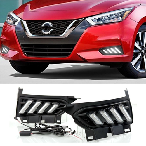 LED Daytime Running Light Turn Signal DRL Fog Lamp for Nissan Versa 2020 2021 22
