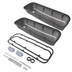 3-11/16" Tall Finned Valve Covers Polished Fits Chevy BBC 396-502 1965-1995