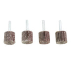 1" x 1" x 1/4" 60/80/120/240 Grit Shank Mounted Flap Wheels Set - 40 Pack