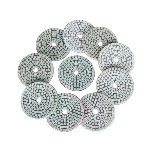 Diamond Polishing Pads 3 inch Wet/Dry 10 Piece Set Granite Stone Concrete Marble