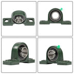 10 × UCP206-20 Pillow Block Bearing 1-1/4" Bore 2 Bolt Self-Aligning Solid Base