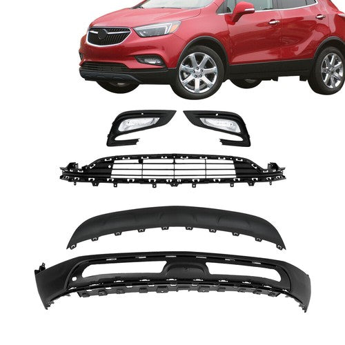 Front Lower Bumper Complete W/Grill Fog Light For Buick Encore 2017-2020 2021