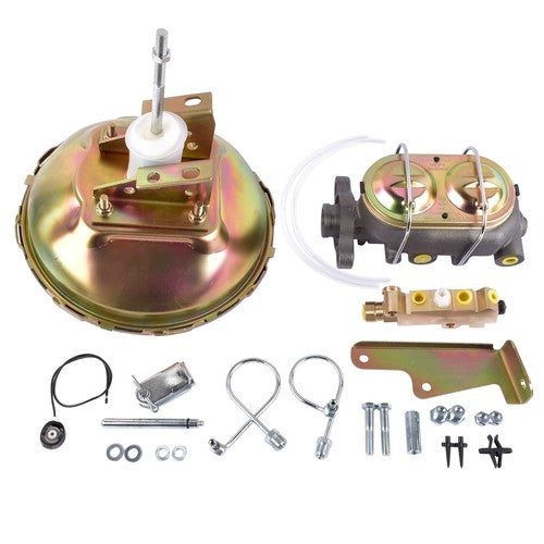 For Chevy Camaro 67-69 Brake Booster w/ Disc Drum Proportioning Valve Cylinder