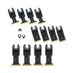 For Metal Wood Plastic Cuts 12 Pcs Titanium Oscillating Saw Blades